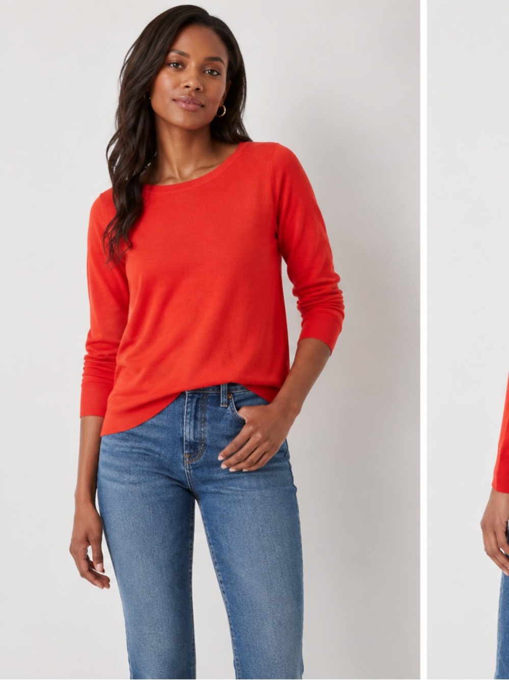 J. Crew Scoop neck Knit 100% merino wool tunic sweater M summer soft girl preppy